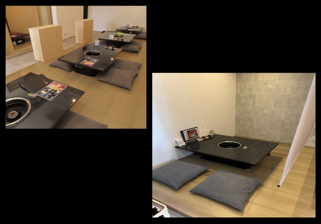 焼肉 七龍の座敷席